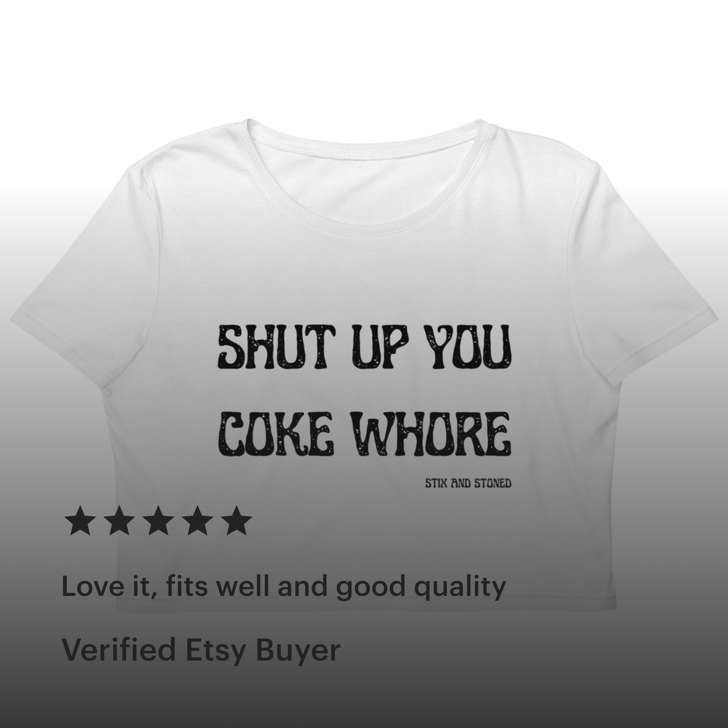 Coke Whore Tank - Shut Up You Coke Whore Sarcastic Funny Graphic Micro-Rib Tank Top | Viral Trending Tee
