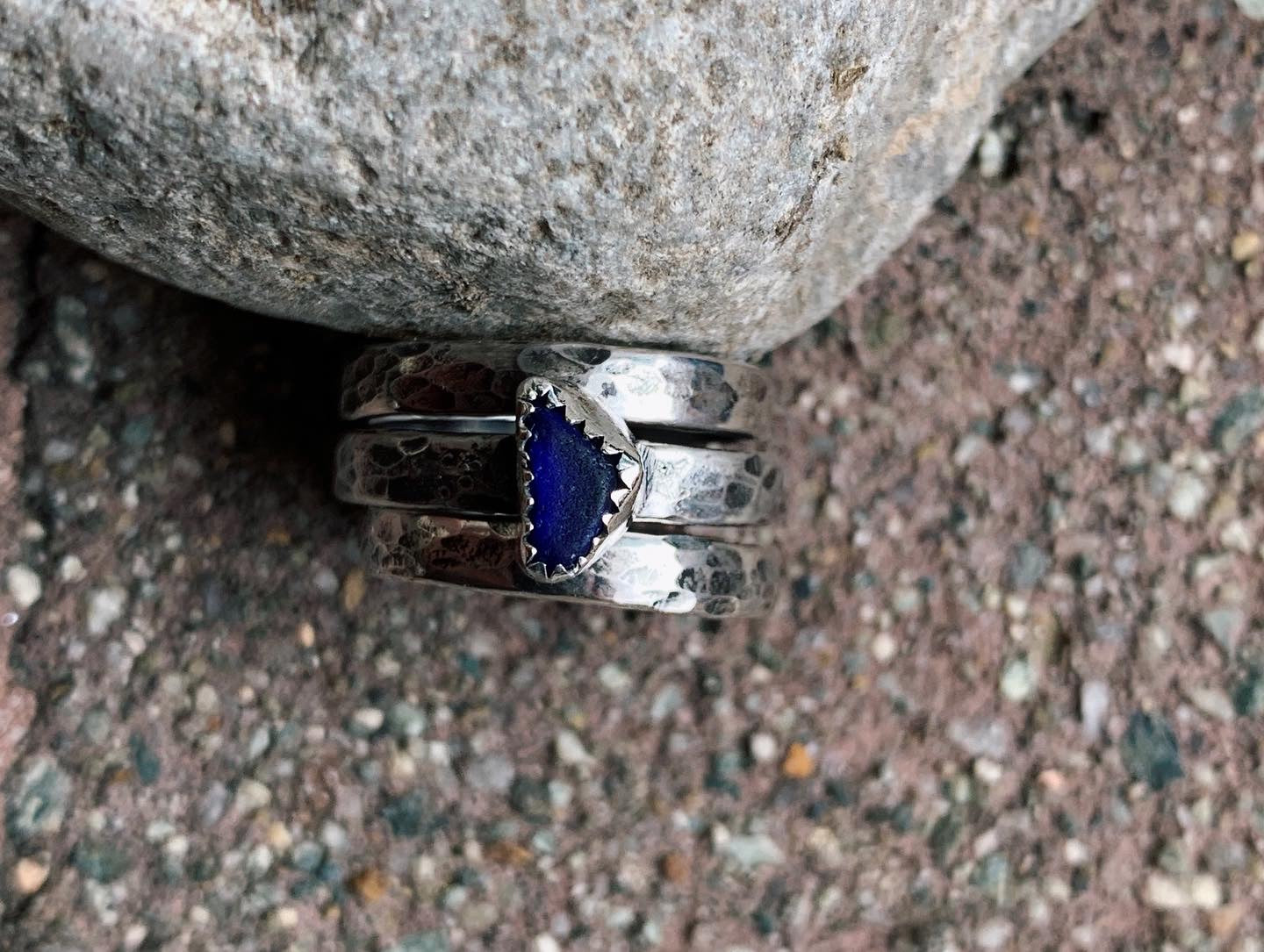 Hammered Silver Ring Band