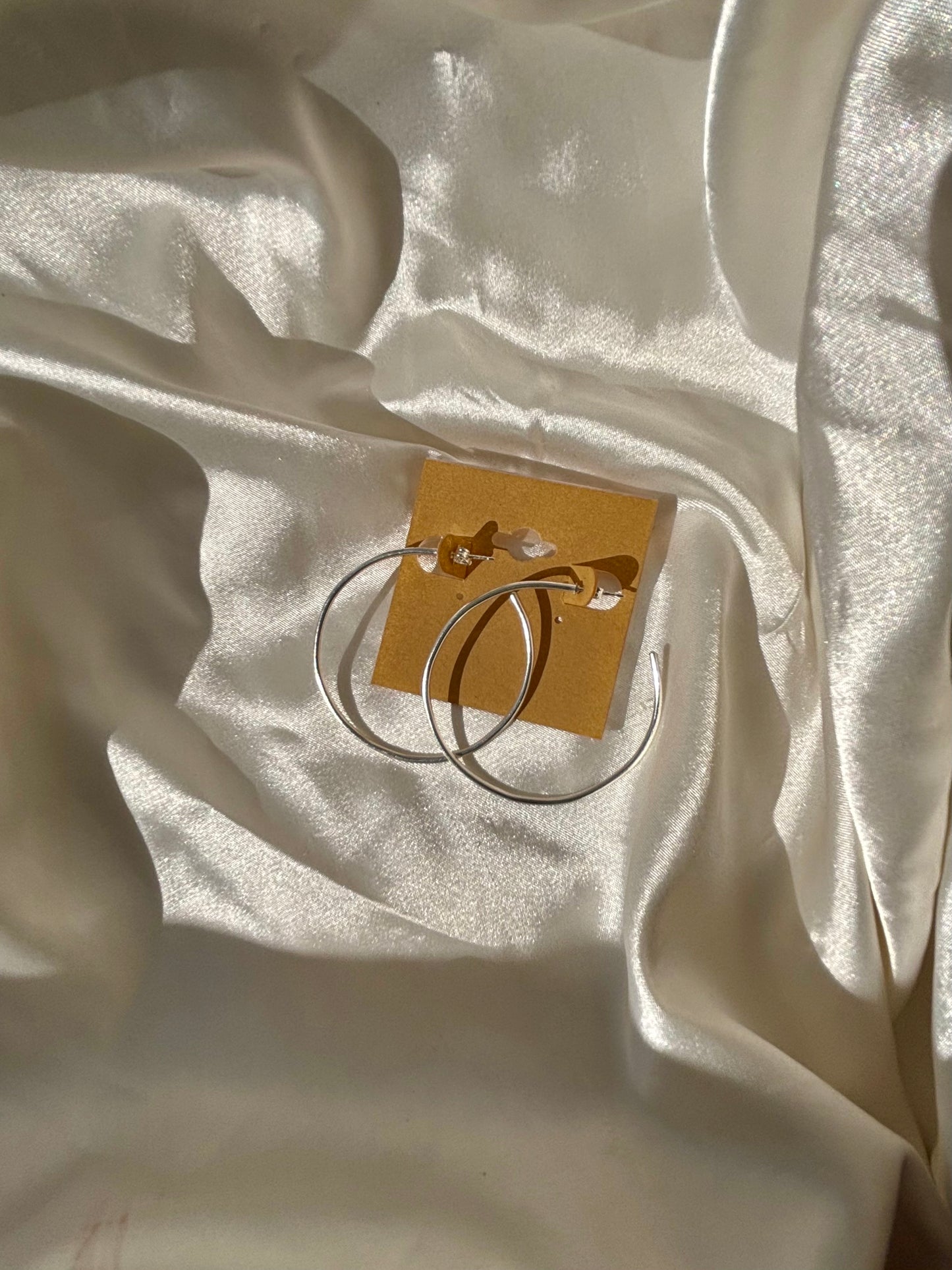 Large Silver Hoop Earrings