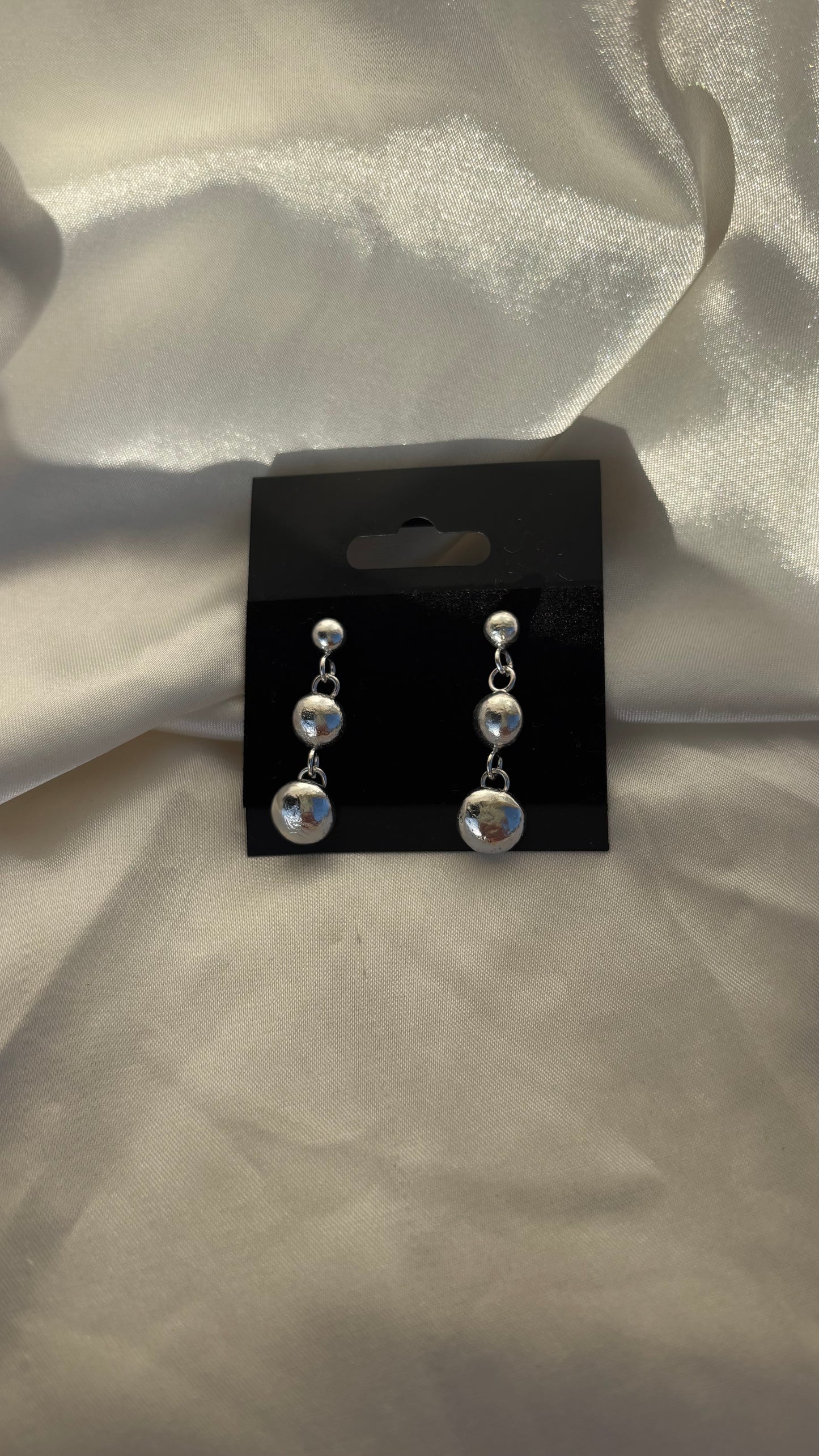 Globe Orbit Earrings | Handmade Sculptural Silver Drops | Modern Artisan Statement Studs