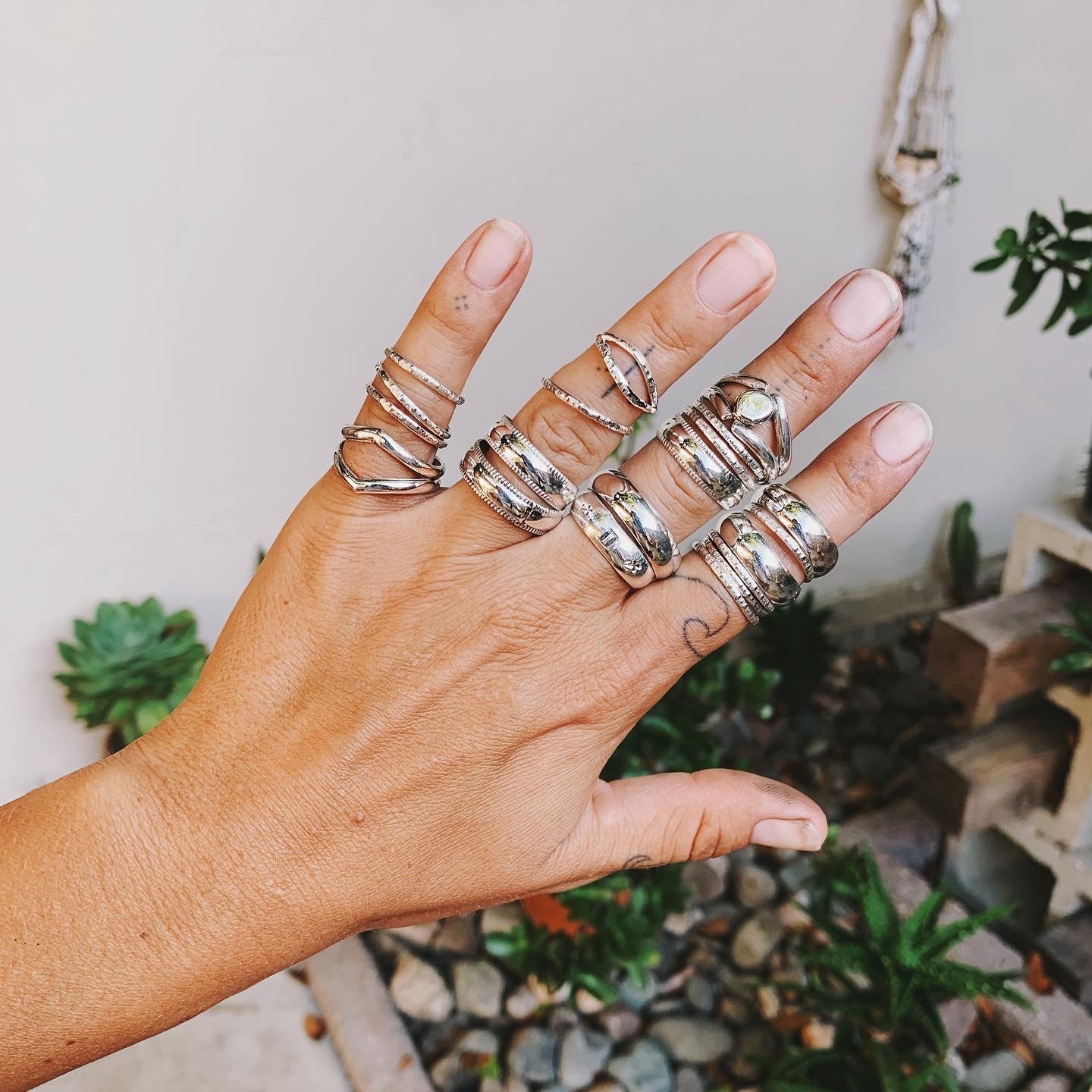 Sterling Silver Snakeskin Stacking Ring