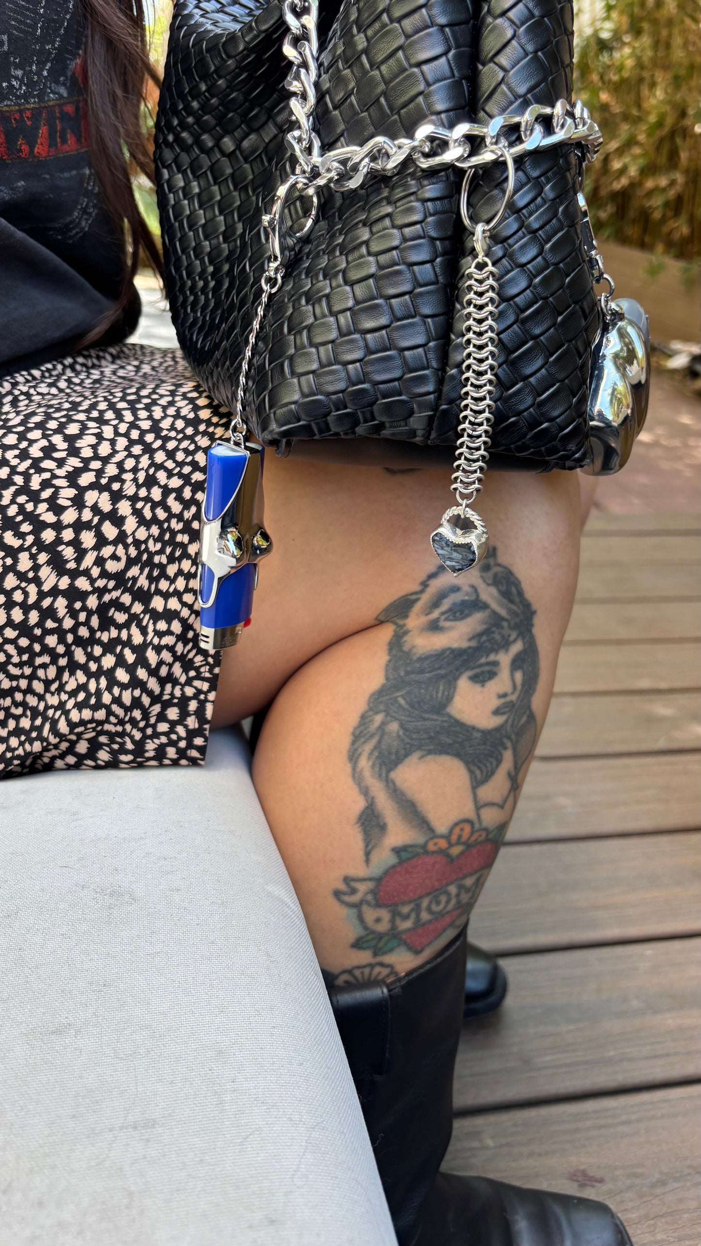 Turquoise Heart Purse Charm
