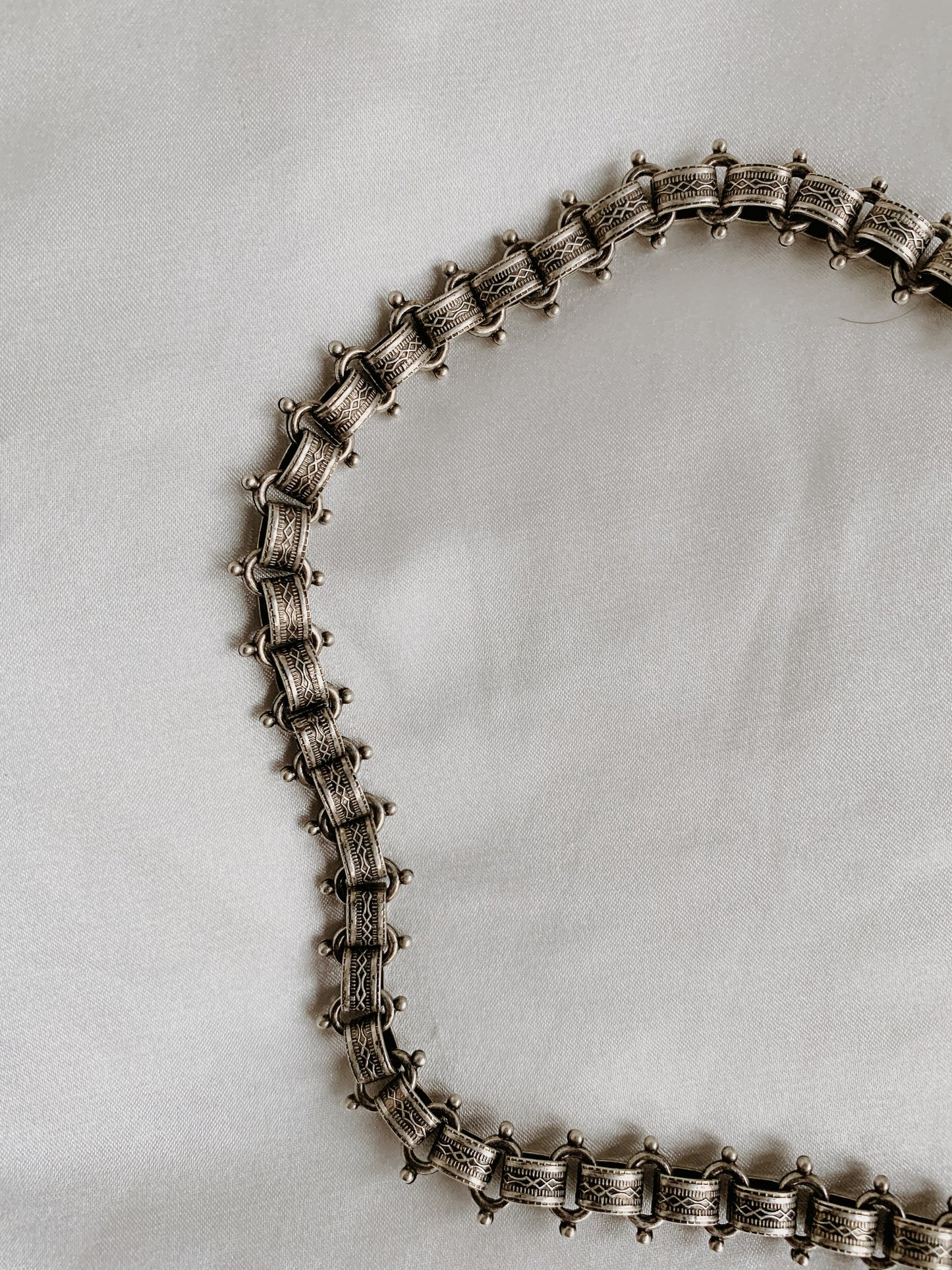 Antique Silver Plated Chainlink Bracelet
