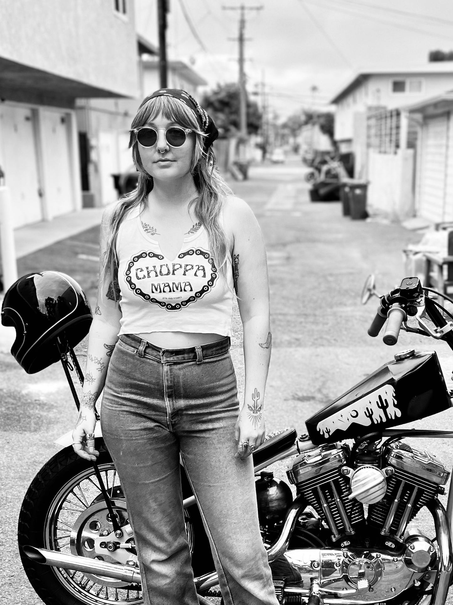 Choppa Mama | Chainlink Heart | Ribbed Tank Top