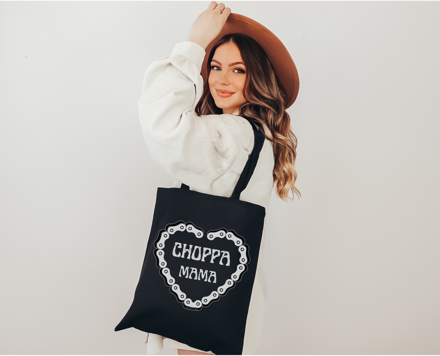 Choppa Mama Chainlink Heart Tote Bag