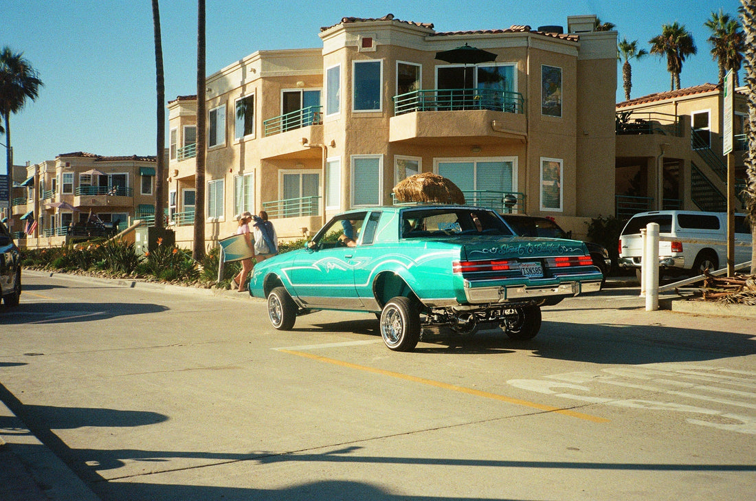 Expired Film Friday | Archive # 031: Teal Lowriders, Long Shadows, and the Oceanside Strand