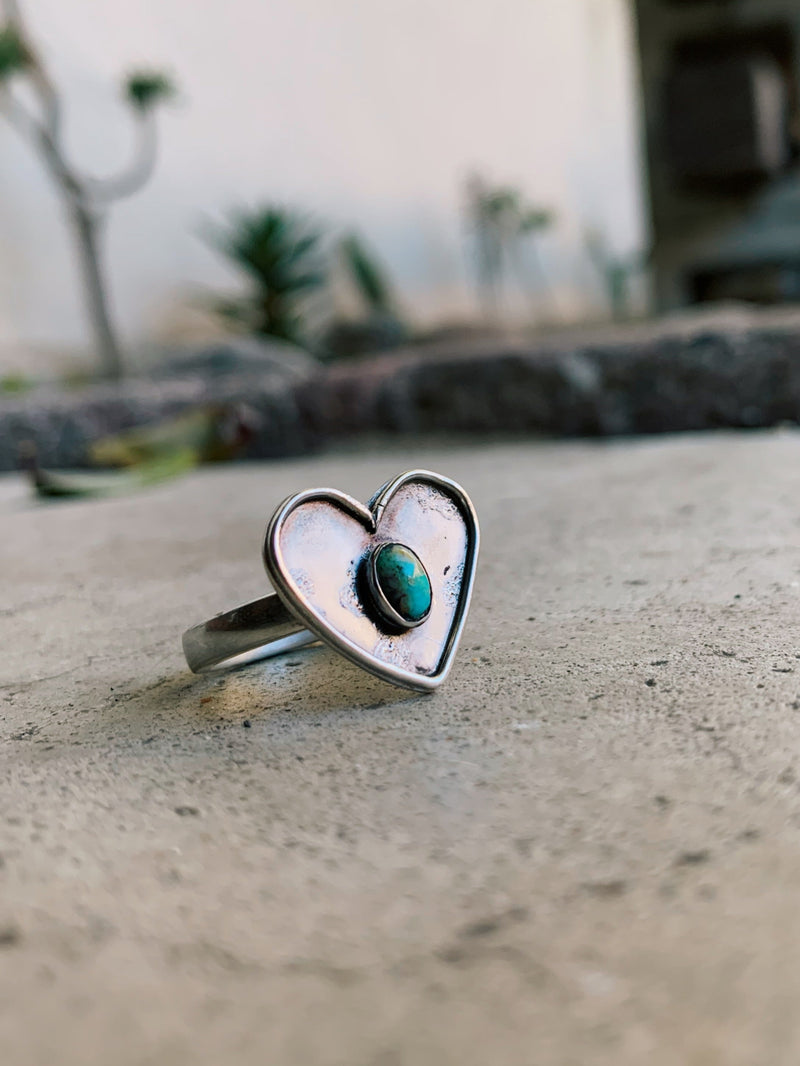 From the Archive: The Silver Platter Heart Ring With Turquoise