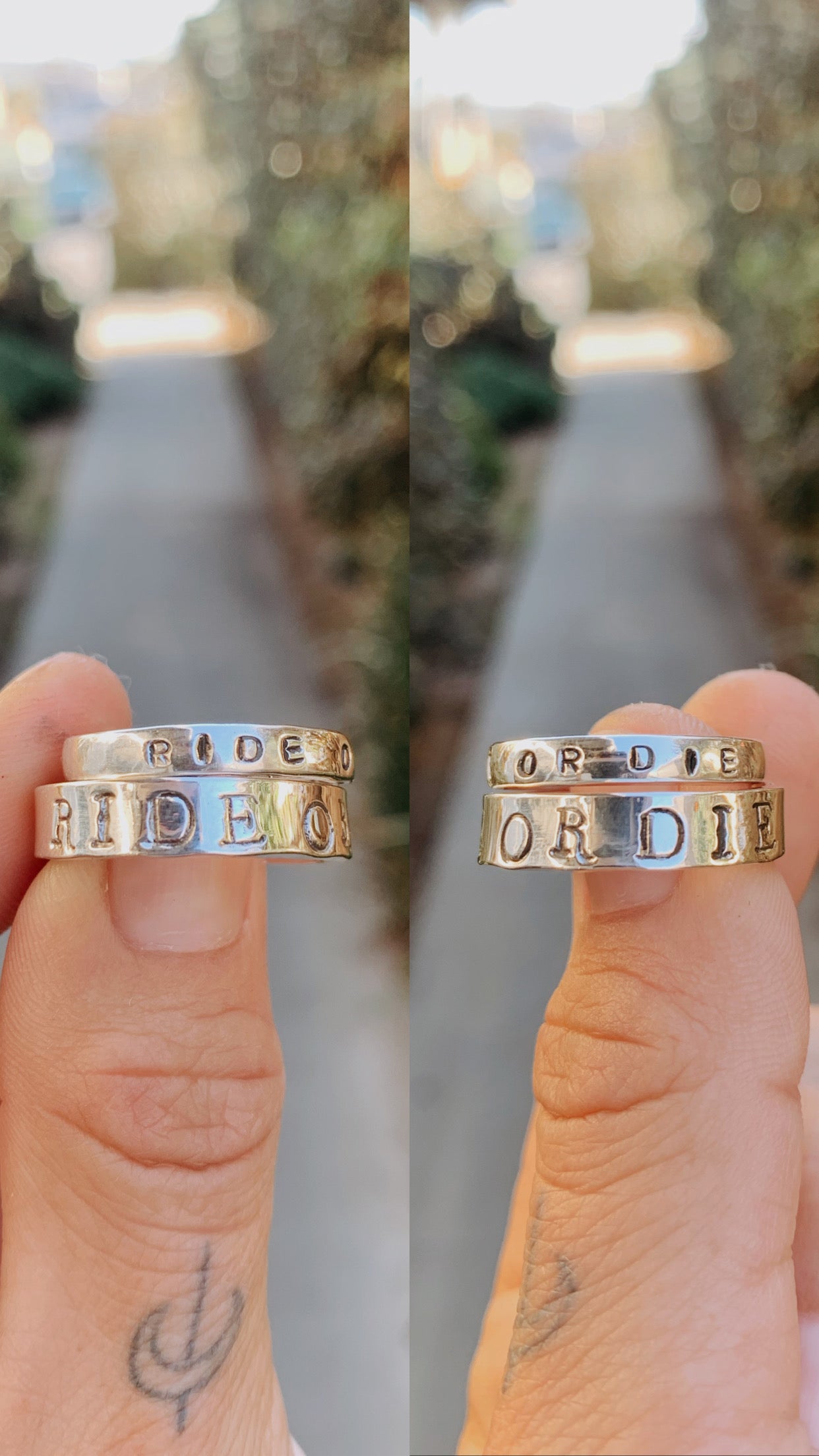Ride Or Die Relationship Ring | Hand Stamped Silver Ring