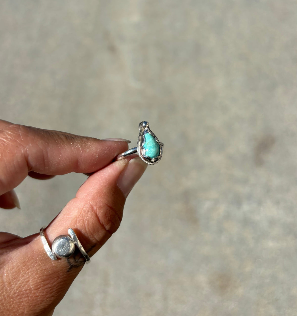 Turquoise Teardrop Ring