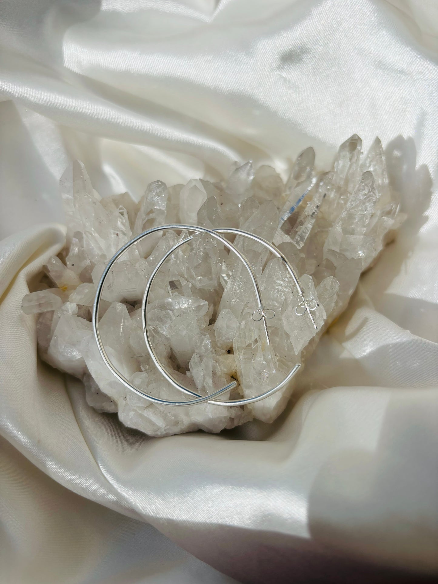 Large Silver Hoop Earrings