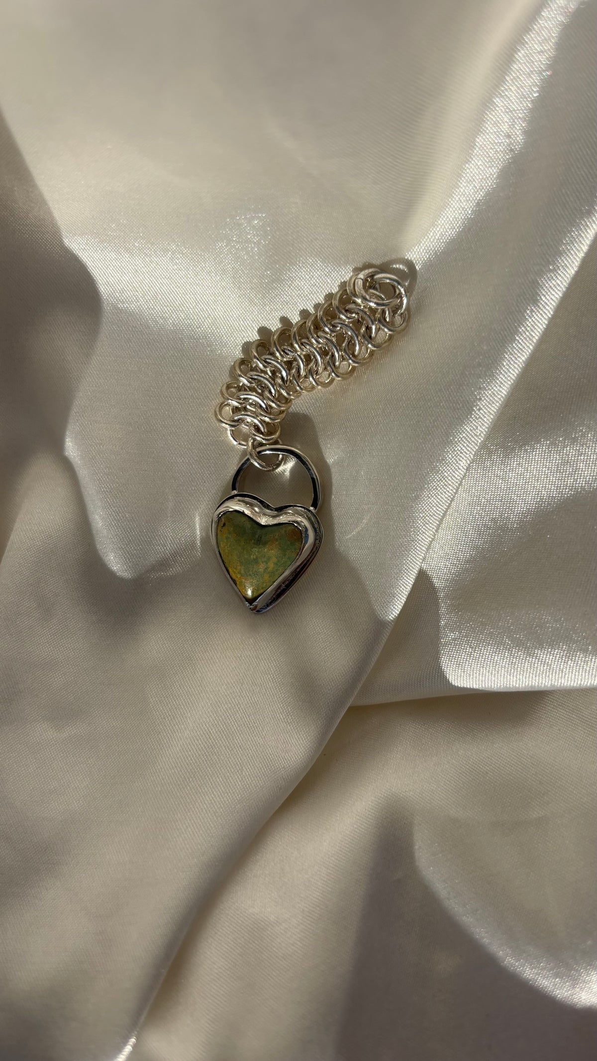 Turquoise Heart Purse Charm