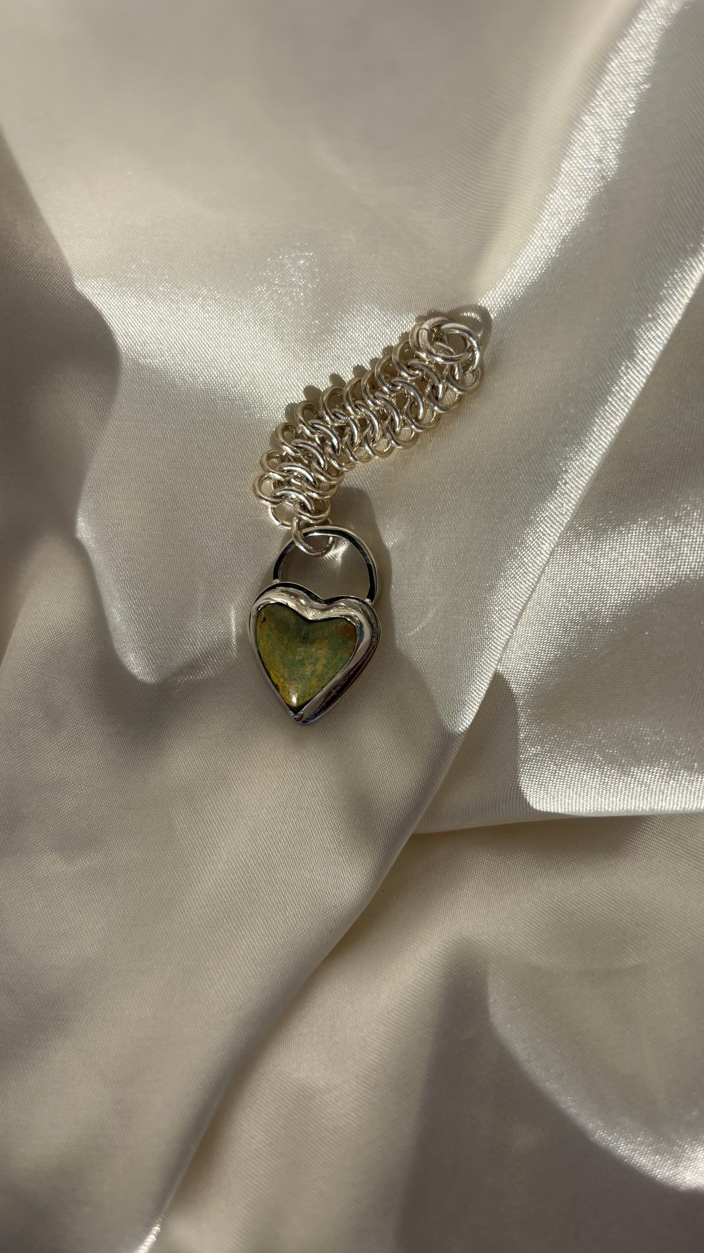 Turquoise Heart Purse Charm