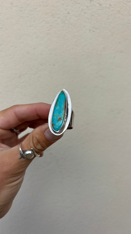 Turquoise Teardrop Ring - Large