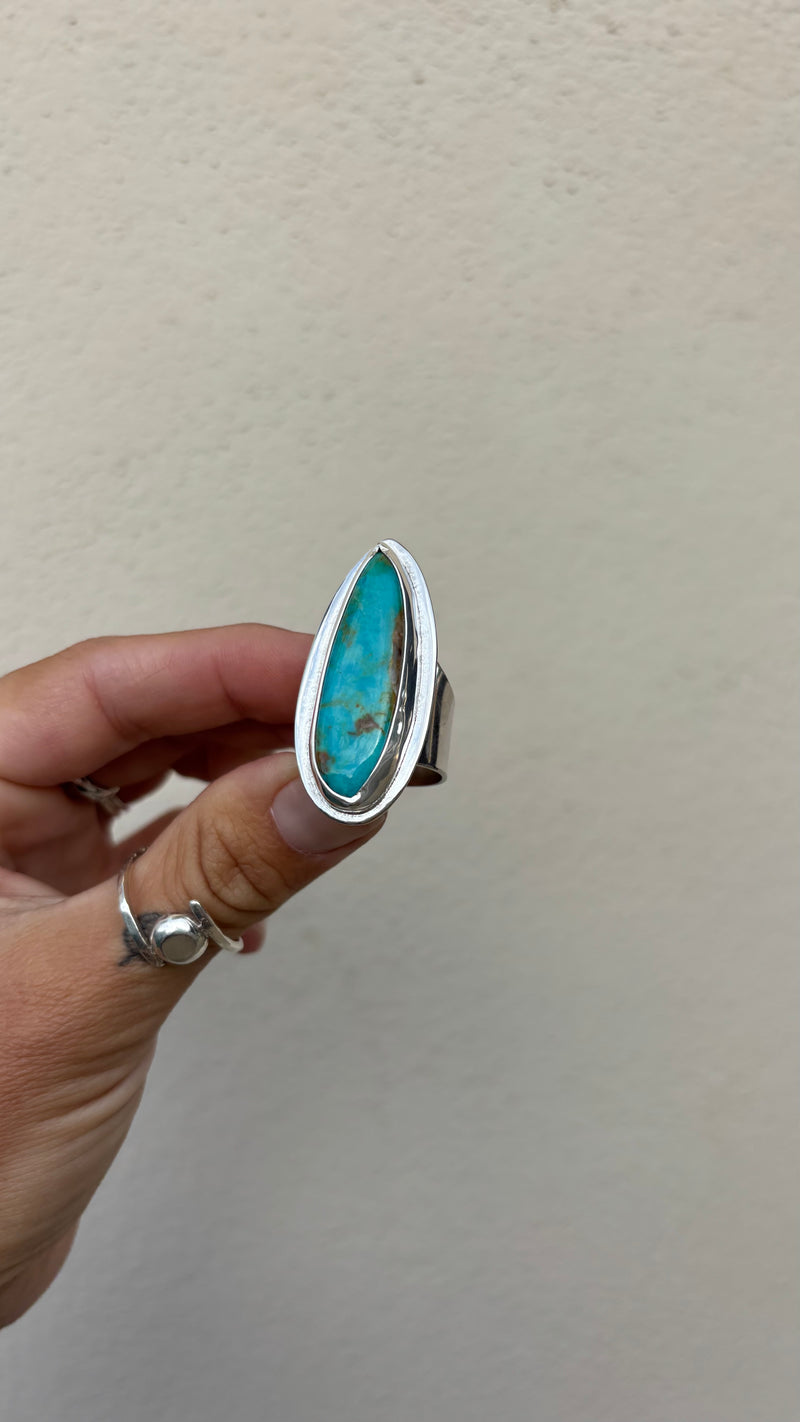 Turquoise Teardrop Ring - Large