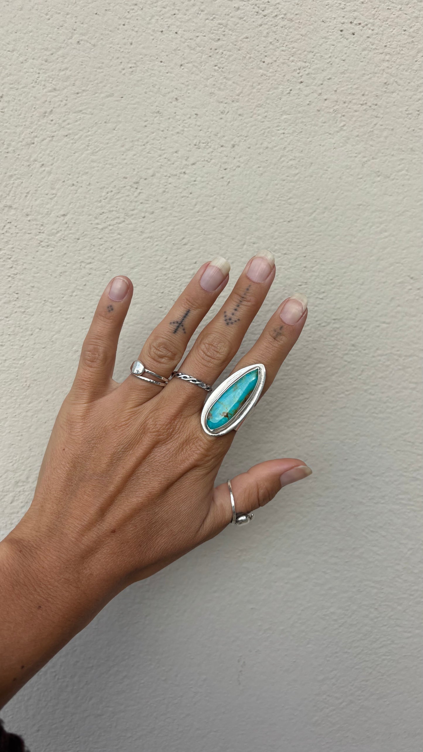 Turquoise Teardrop Ring - Large