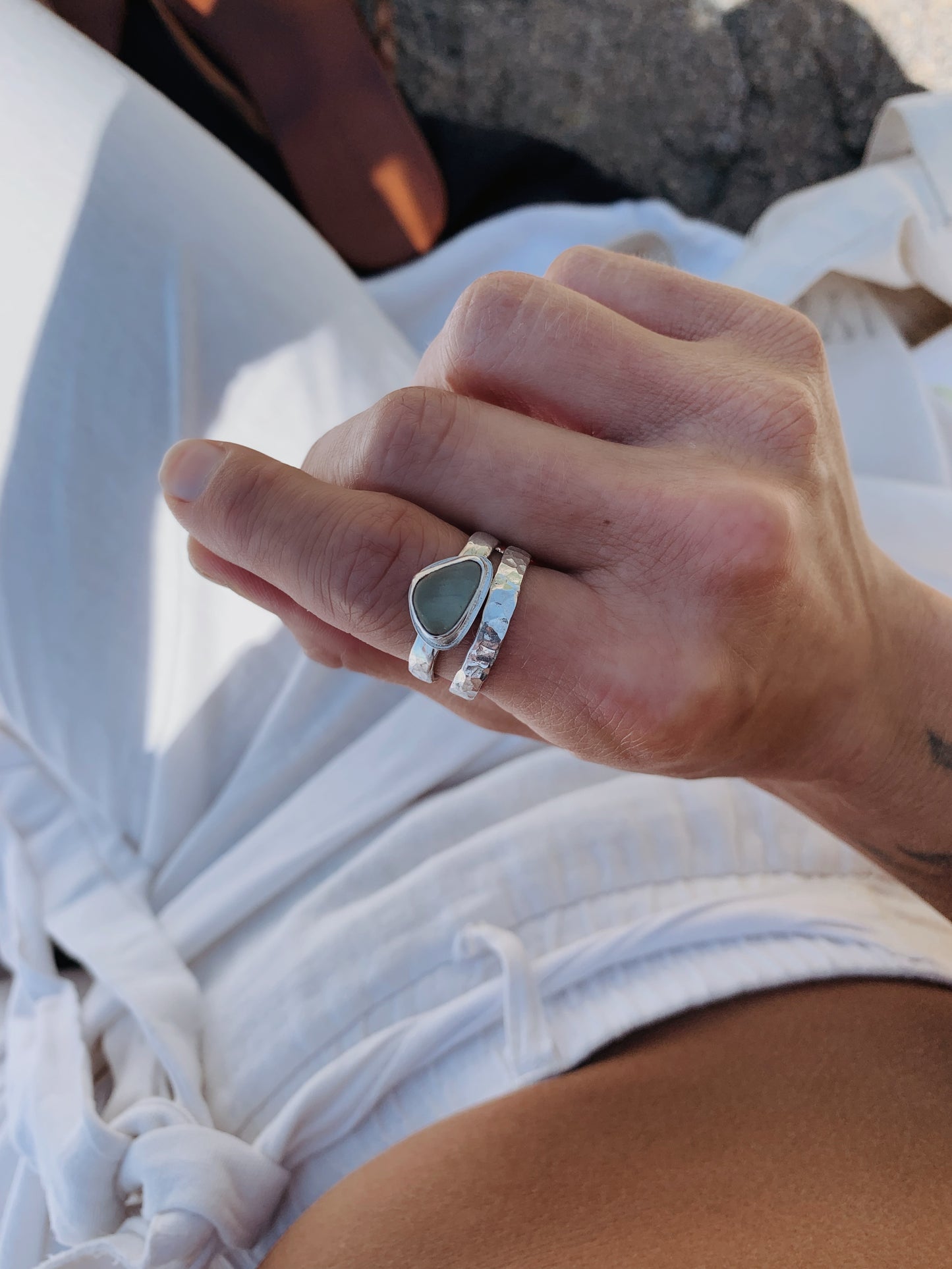 Sea Glass Ring | Sterling Silver