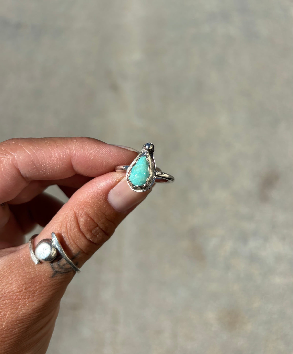 Turquoise Teardrop Ring