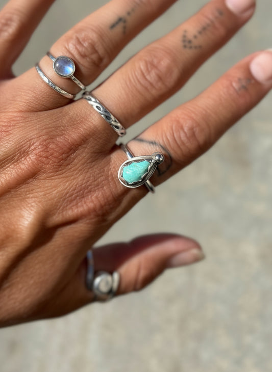 Turquoise Teardrop Ring