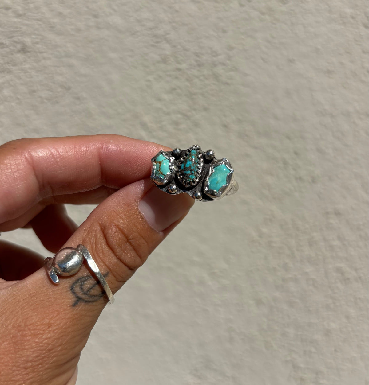 Turquoise Triplet Ring
