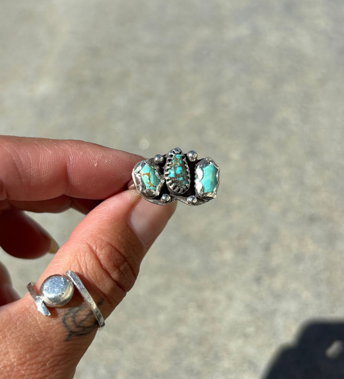Turquoise Triplet Ring