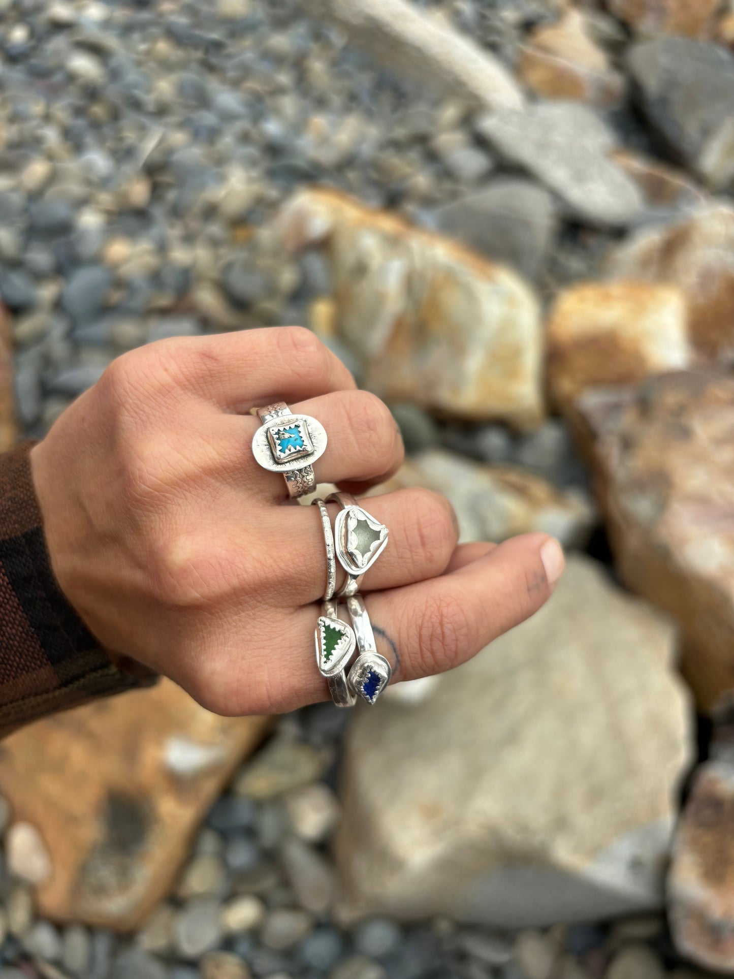 Sea Glass Ring | Sterling Silver