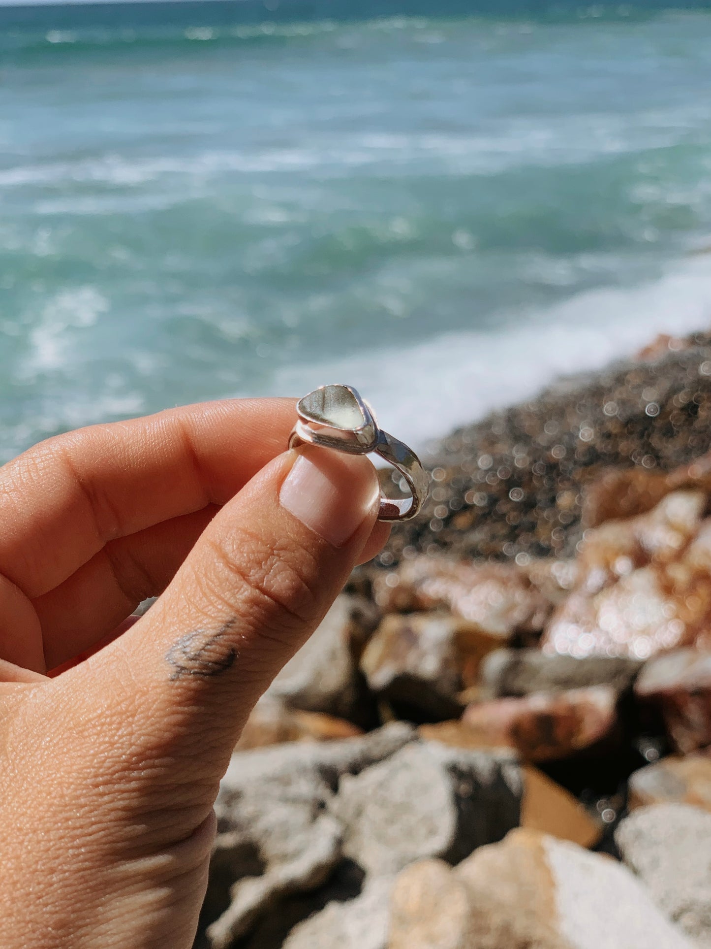 Sea Glass Ring | Sterling Silver