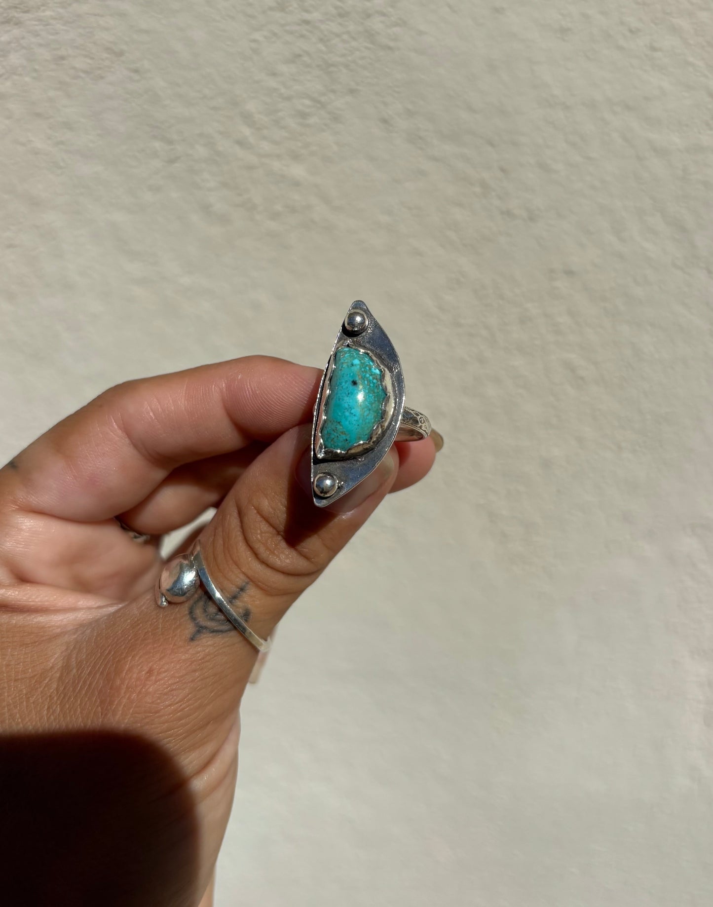 Turquoise Half Moon Ring