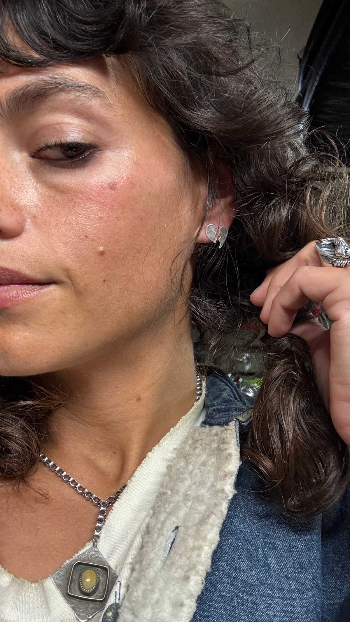 Broken Heart Stud Earrings