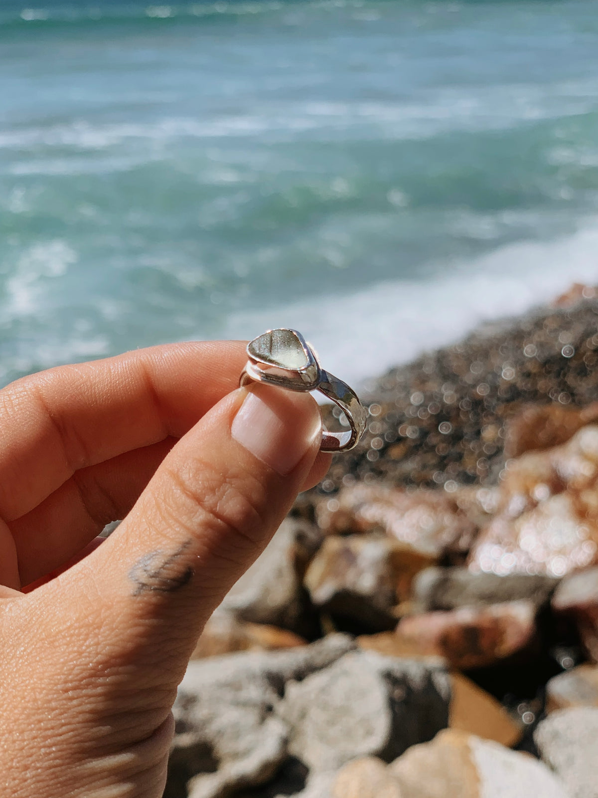 Sea Glass Ring | Sterling Silver