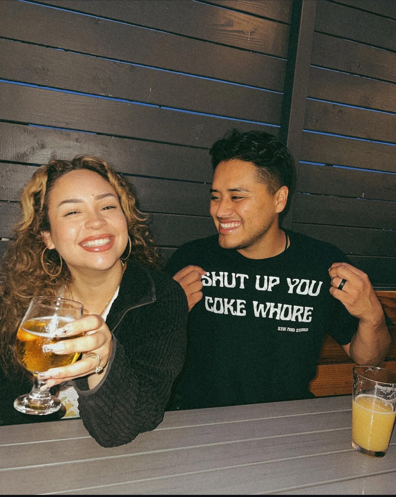 Coke Whore Classic | Shut Up You Coke Whore| Funny Graphic Streetwear Tee – Let the Shirt Do the Talking | Black Shirt