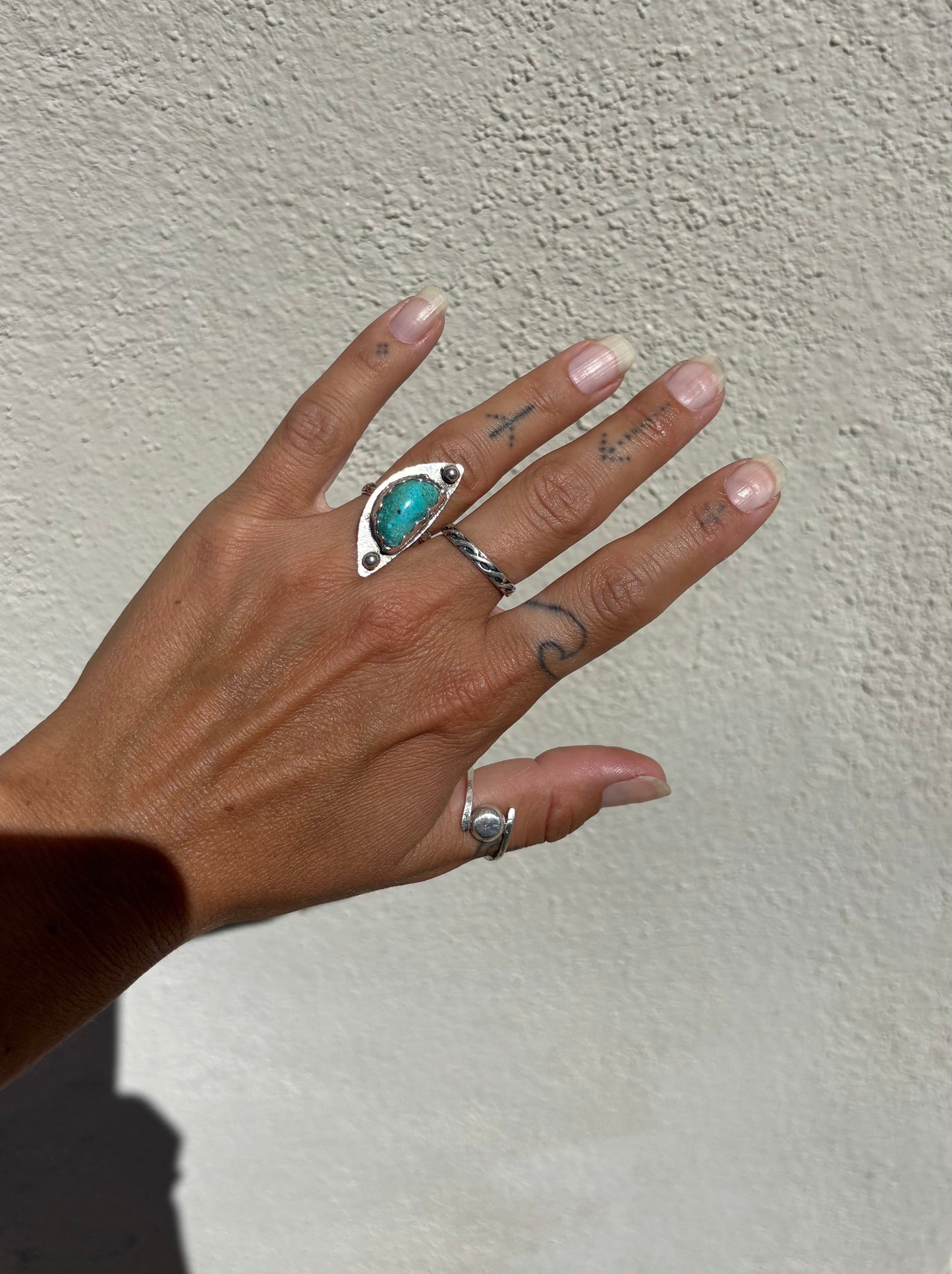Turquoise Half Moon Ring