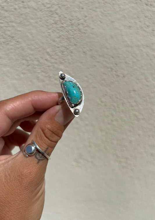 Turquoise Half Moon Ring