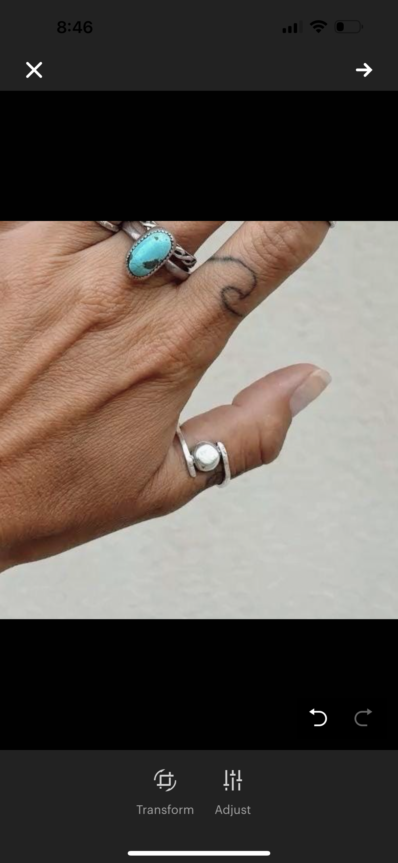 Handmade Turquoise Ring Size 10 | Sterling Silver Statement Ring | Boho Western Jewelry | Natural December Birthstone Gift