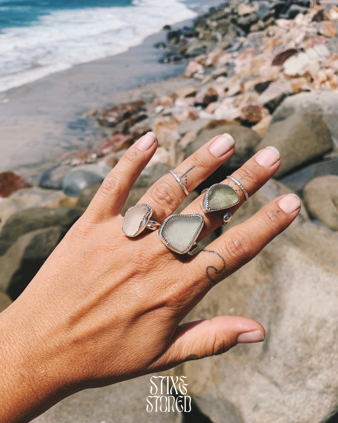 Sea Glass Ring | Sterling Silver