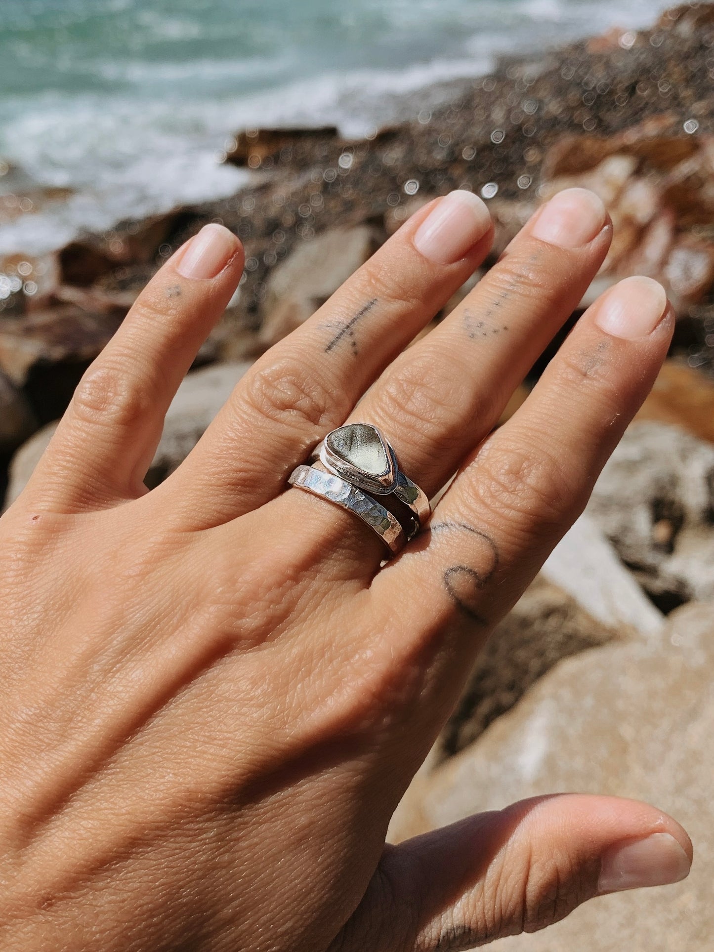 Sea Glass Ring | Sterling Silver