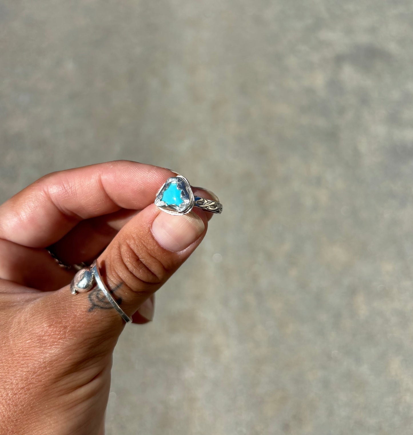 Turquoise Rope Ring