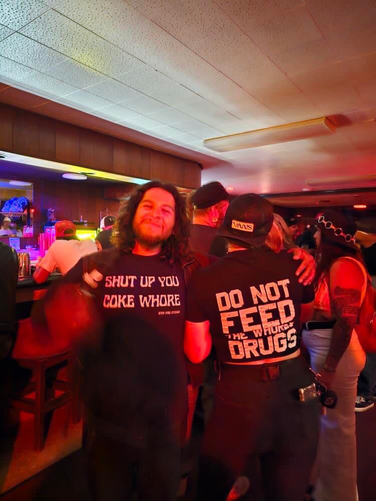 Coke Whore Classic | Shut Up You Coke Whore| Funny Graphic Streetwear Tee – Let the Shirt Do the Talking | Black Shirt