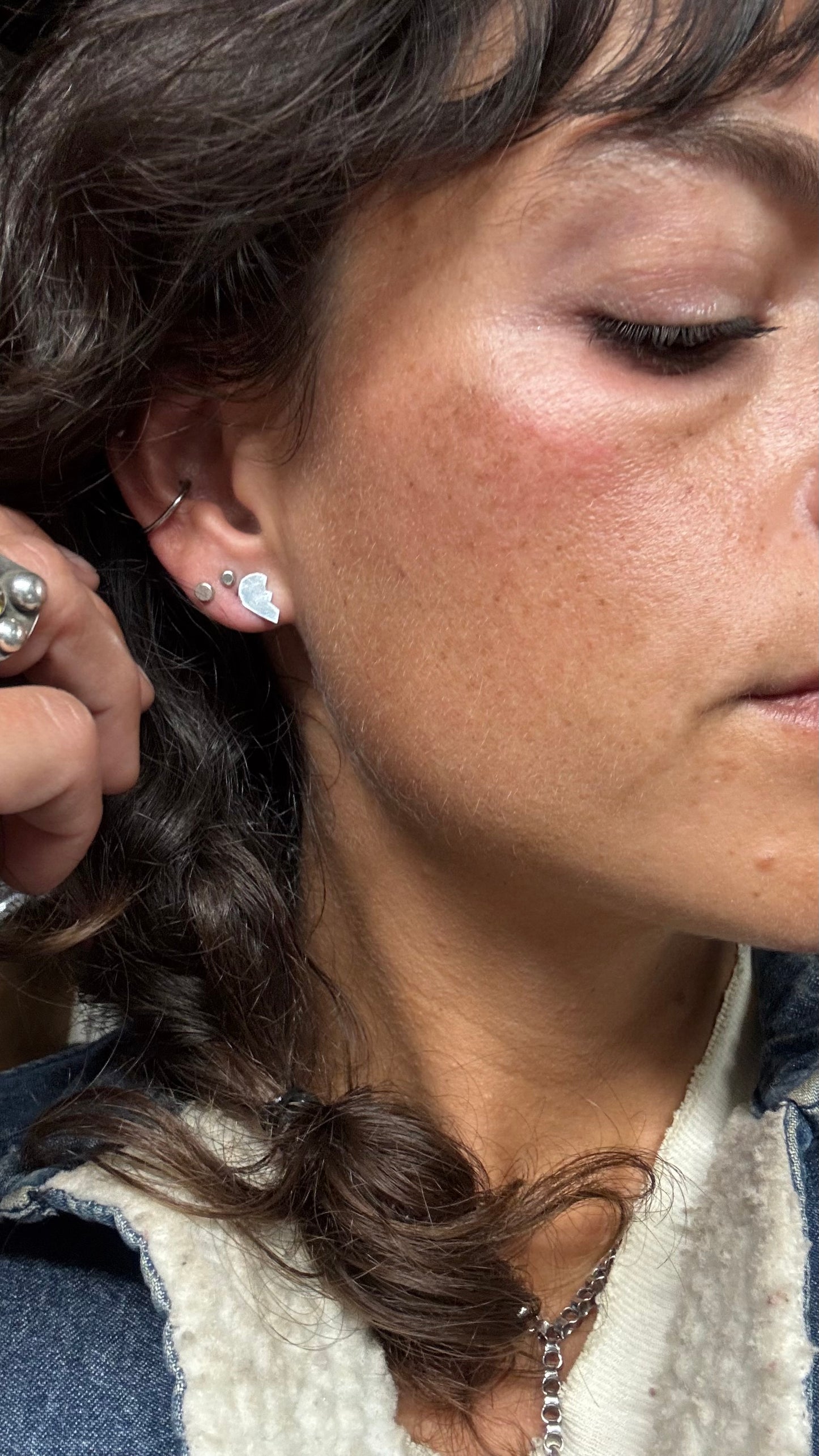 Broken Heart Stud Earrings
