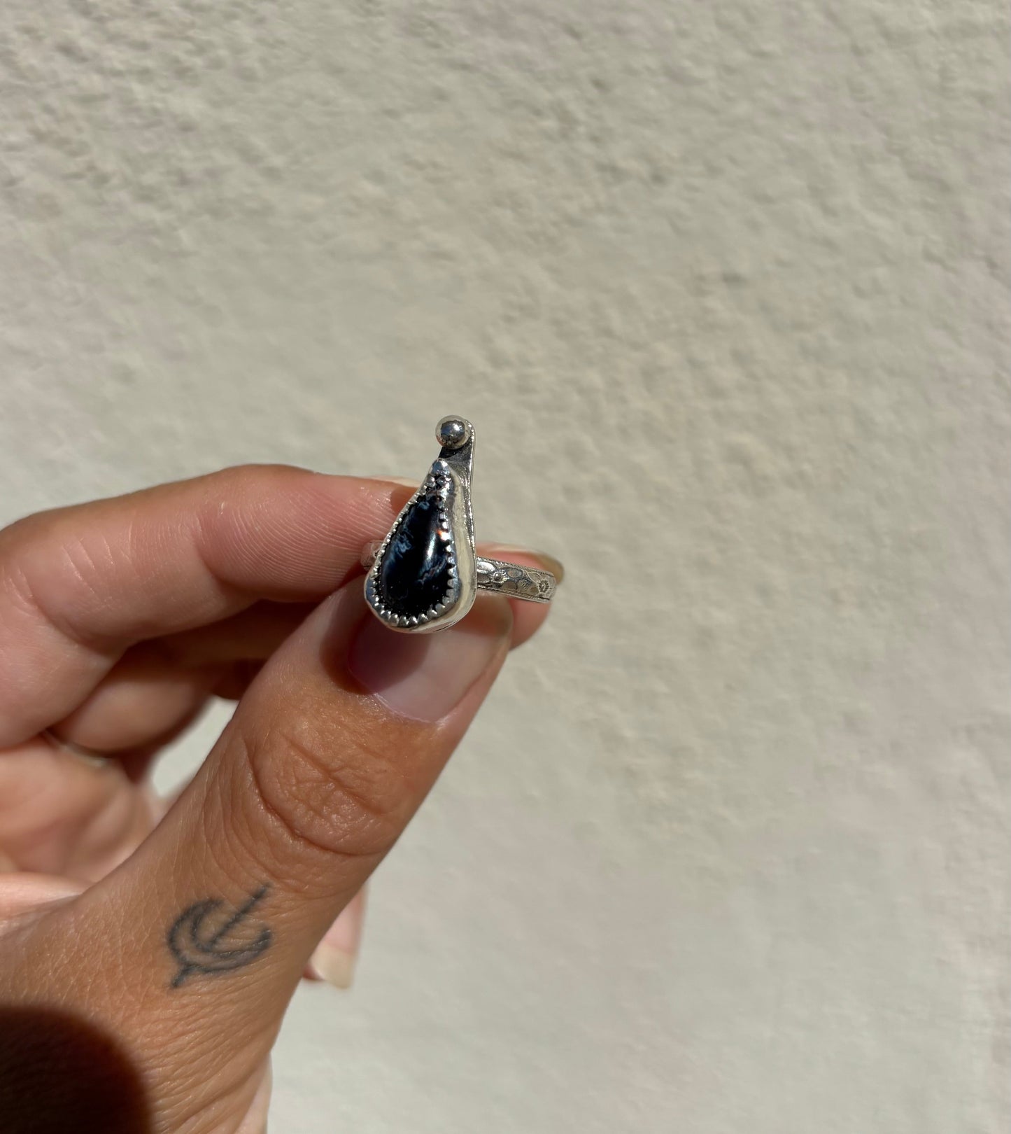 Pietersite Teardrop Ring