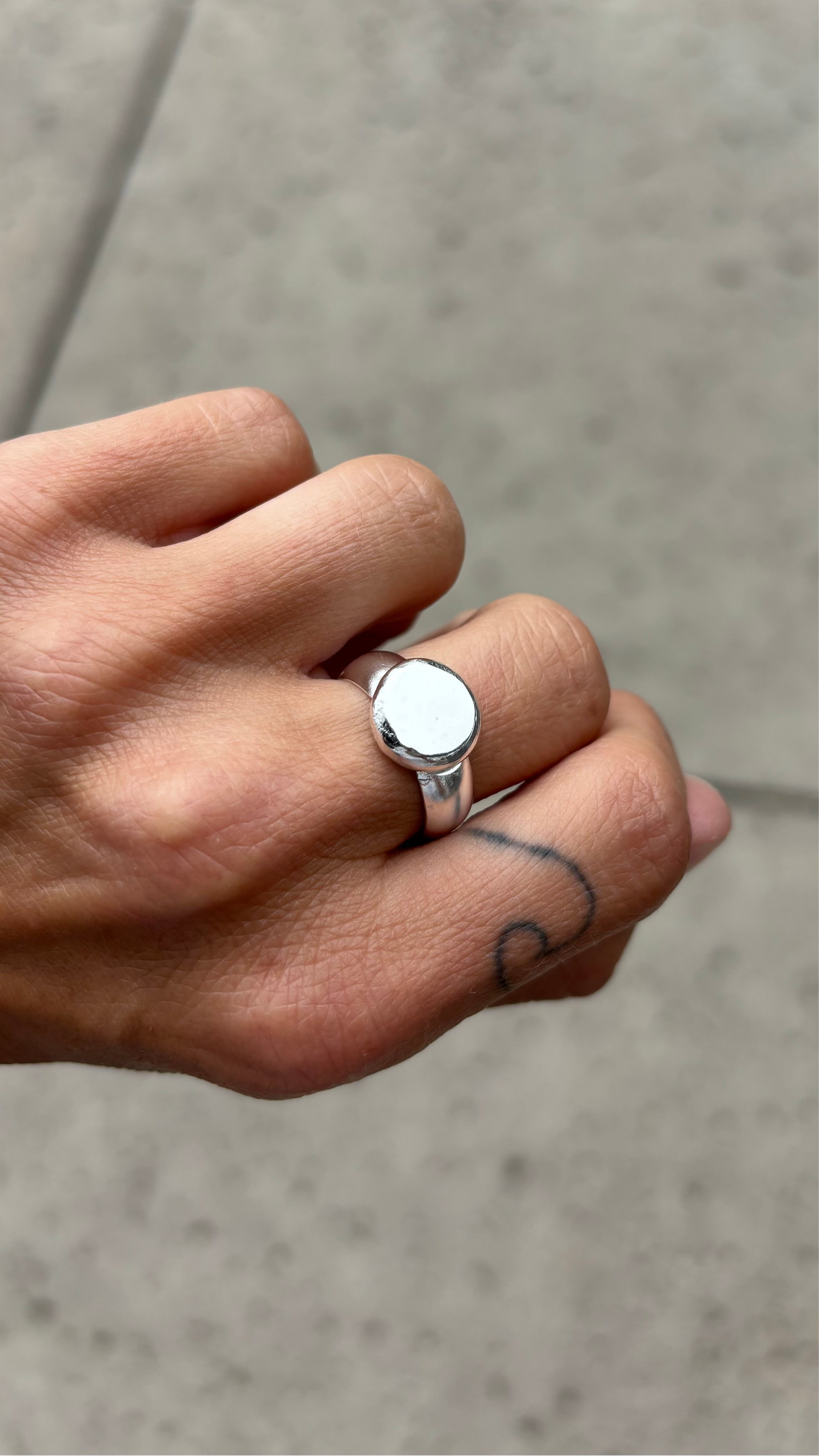 Sterling Silver Pebble Ring | Handmade Silver Ball Ring | Minimalist Stacking Ring | Organic Earthy Jewelry | Custom Size Available