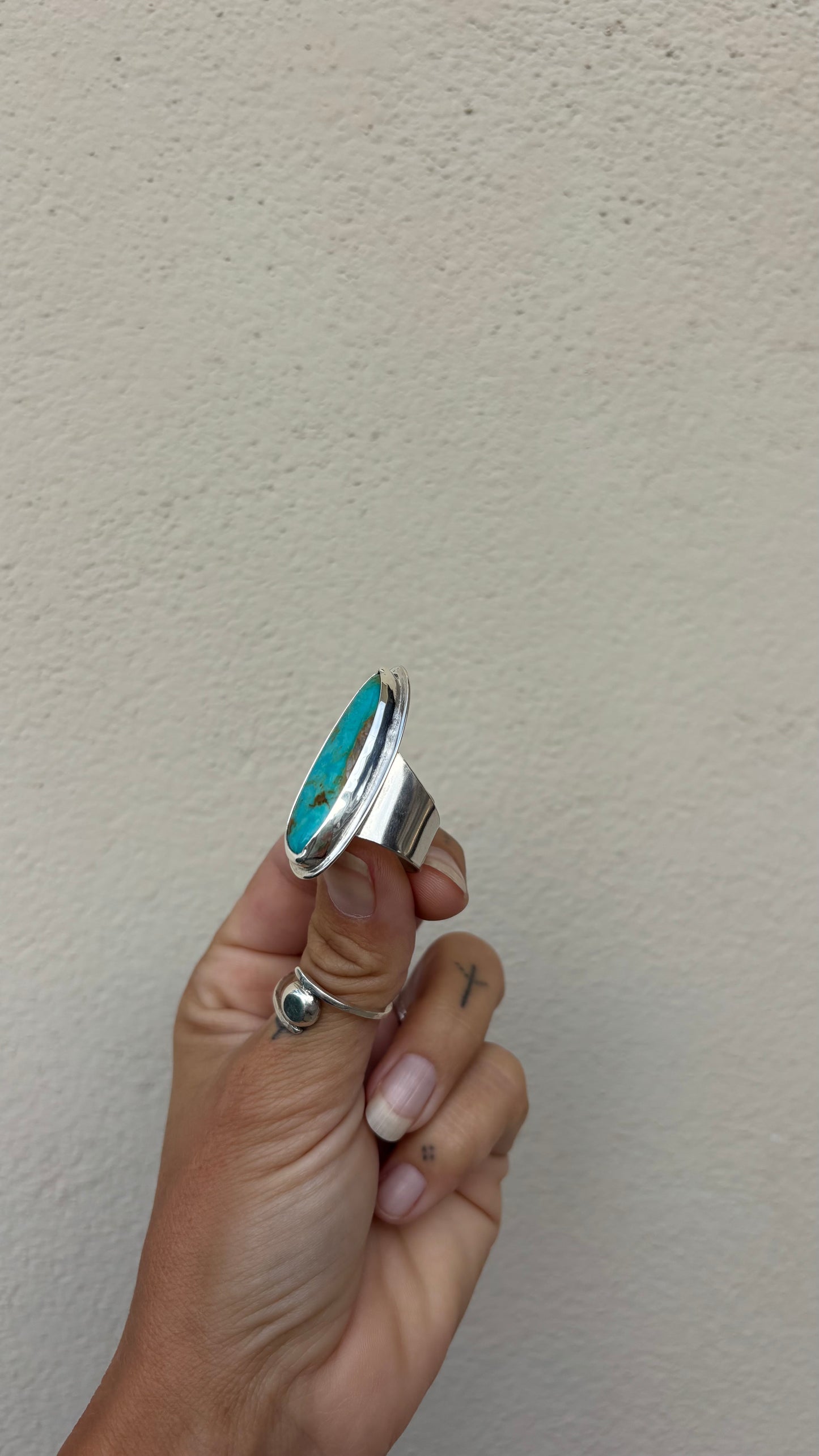Turquoise Teardrop Ring - Large