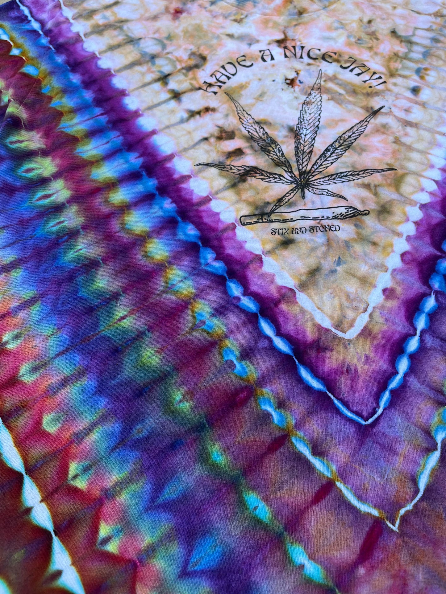 "Have A Nice Jay" Fun Party T-shirt with Marijuana Hemp Leaf