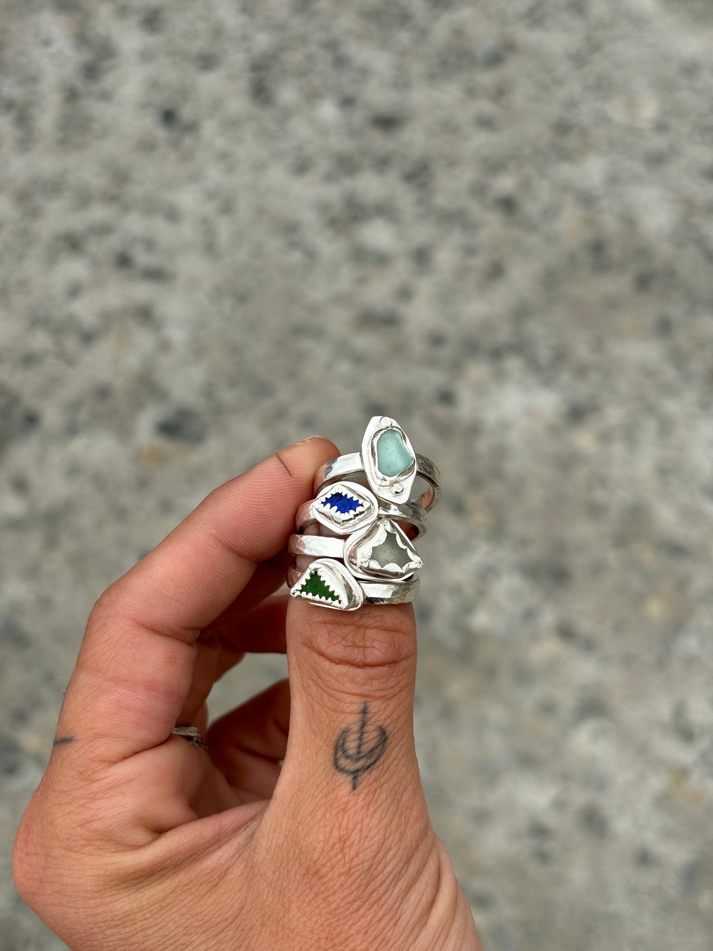 Sea Glass Ring | Sterling Silver