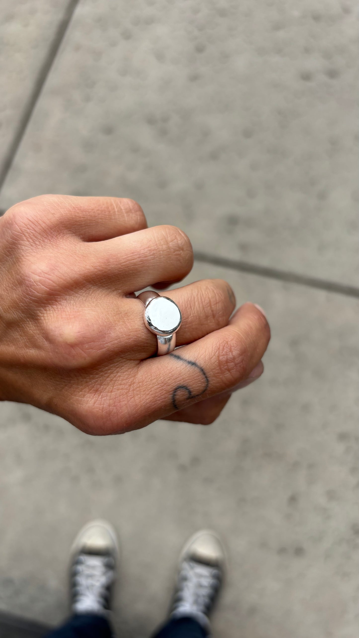 Sterling Silver Pebble Ring | Handmade Silver Ball Ring | Minimalist Stacking Ring | Organic Earthy Jewelry | Custom Size Available