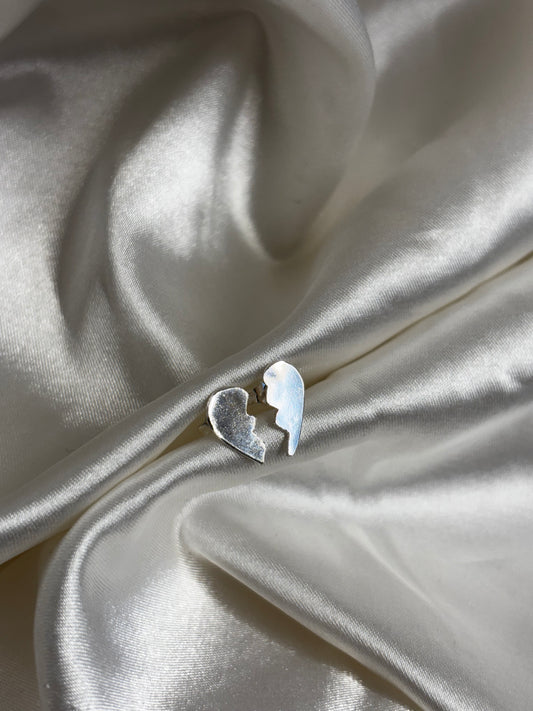 Broken Heart Stud Earrings
