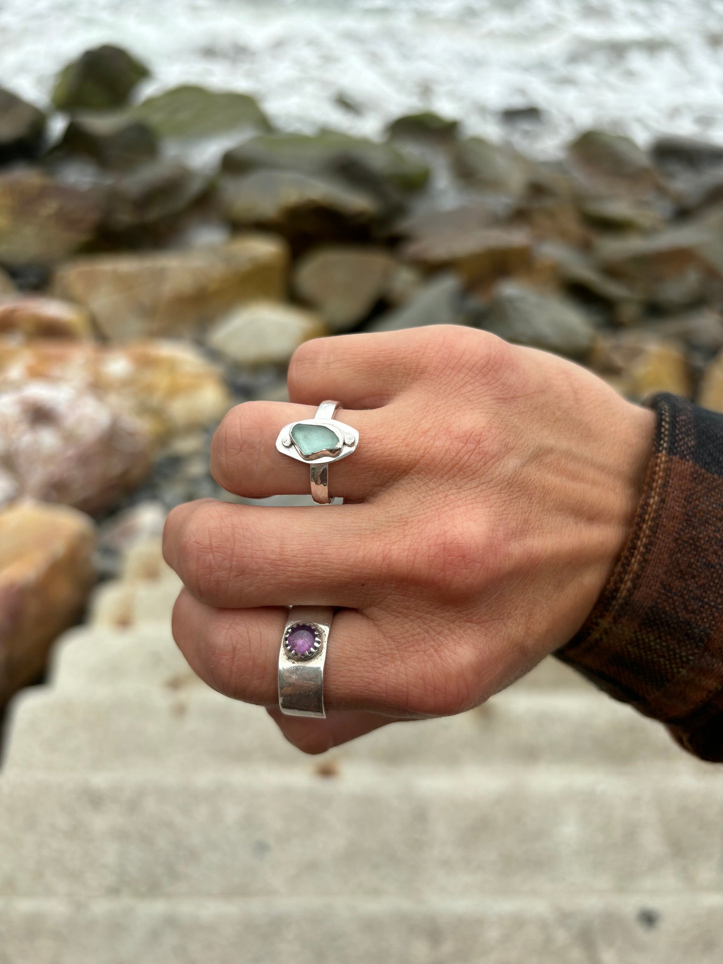 Sea Glass Ring | Sterling Silver