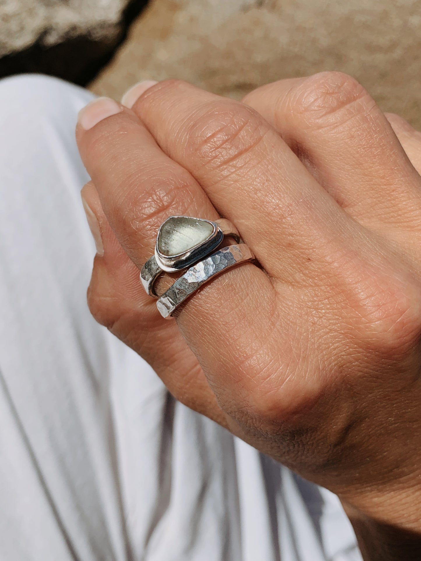 Sea Glass Ring | Sterling Silver
