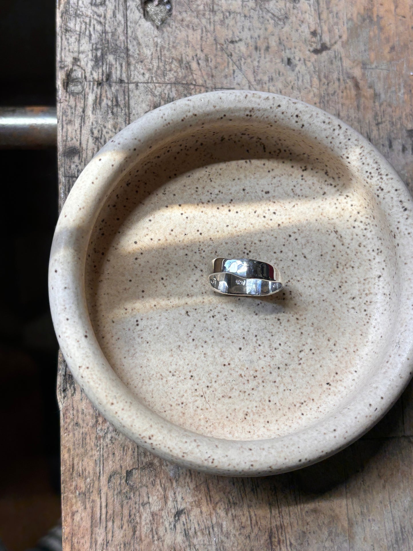 Organic Stacker Ring | Recycled Silver Ring