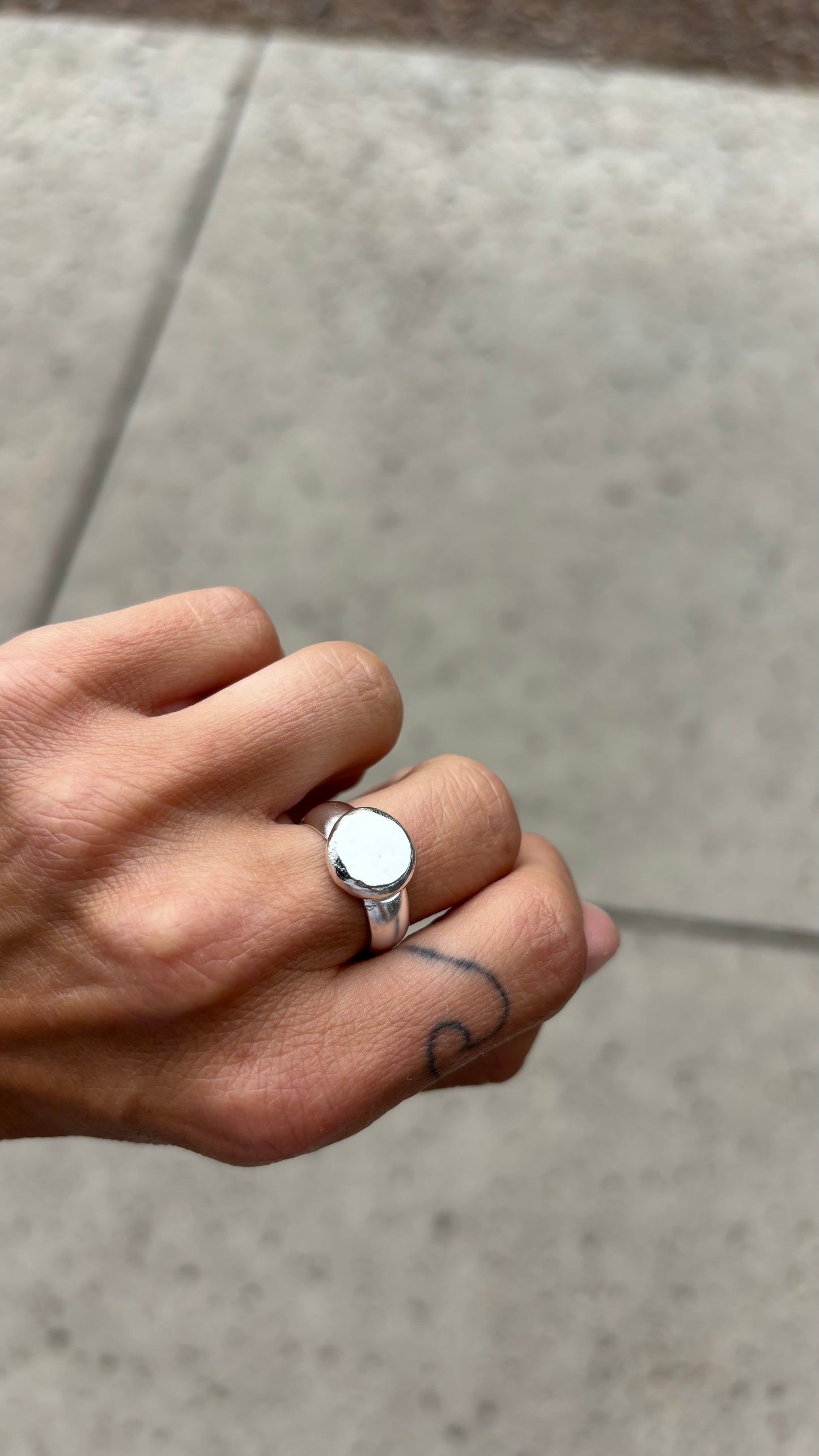 Sterling Silver Pebble Ring | Handmade Silver Ball Ring | Minimalist Stacking Ring | Organic Earthy Jewelry | Custom Size Available