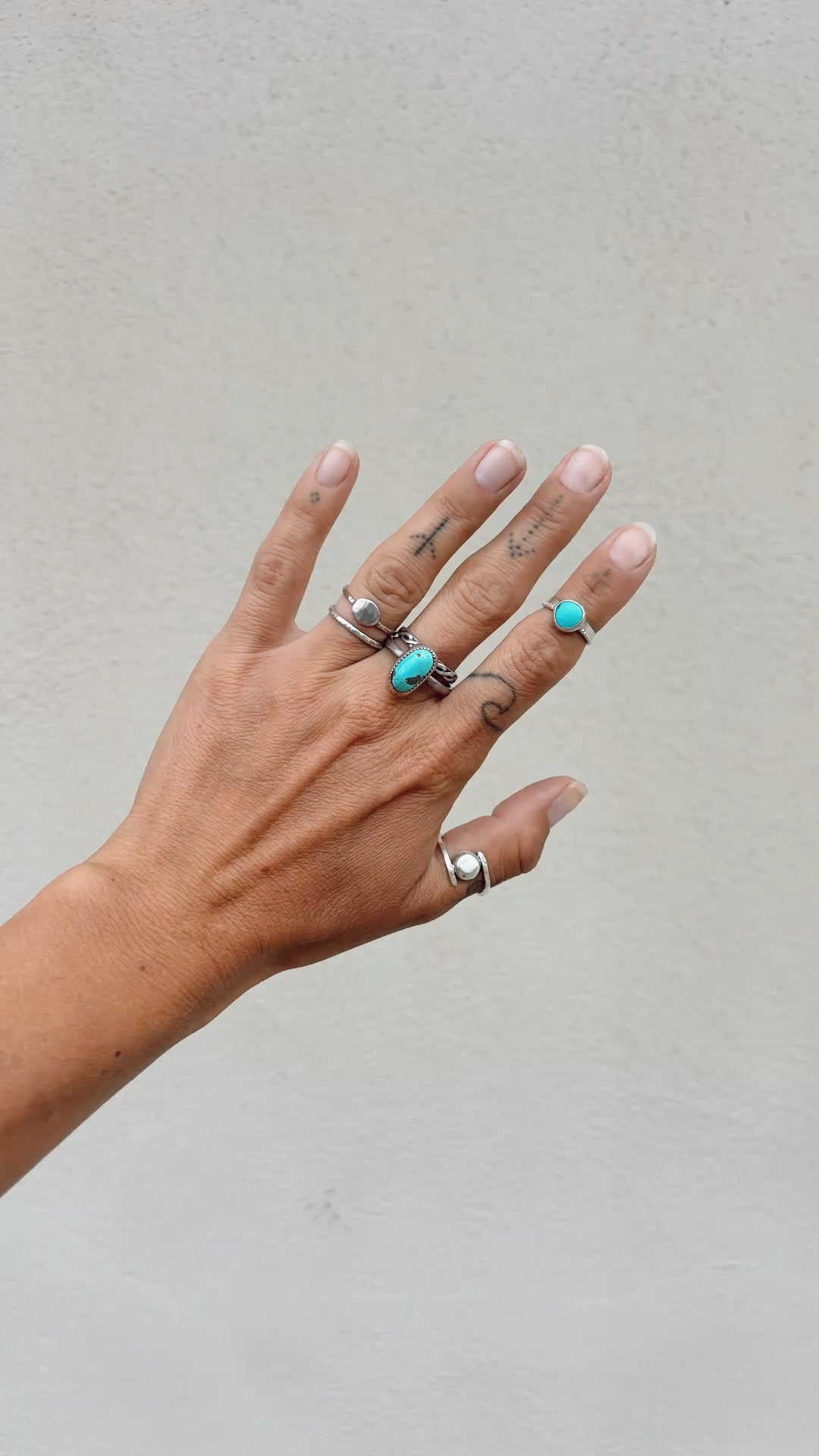 Handmade Turquoise Ring Size 10 | Sterling Silver Statement Ring | Boho Western Jewelry | Natural December Birthstone Gift